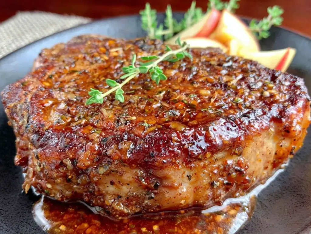 fall crispy pork chops with apple cider glaze - featured image