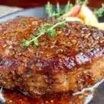 fall crispy pork chops with apple cider glaze - featured image