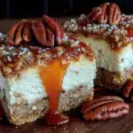 fall harvest cheesecake bars - featured image