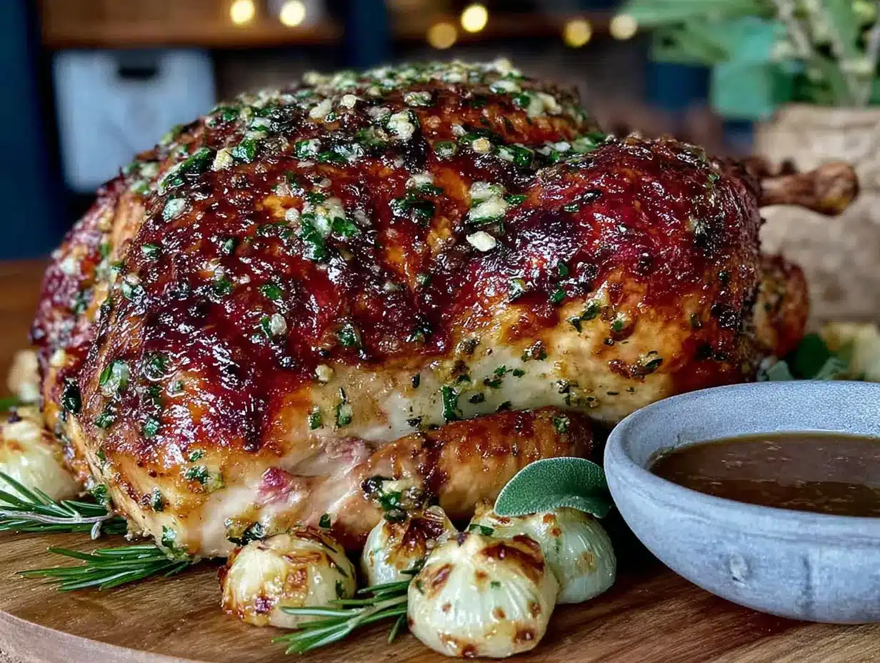 garlic herb butter roasted turkey preparation steps