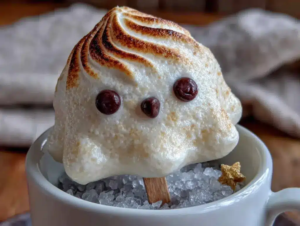 ghost meringue cookie pops - featured image