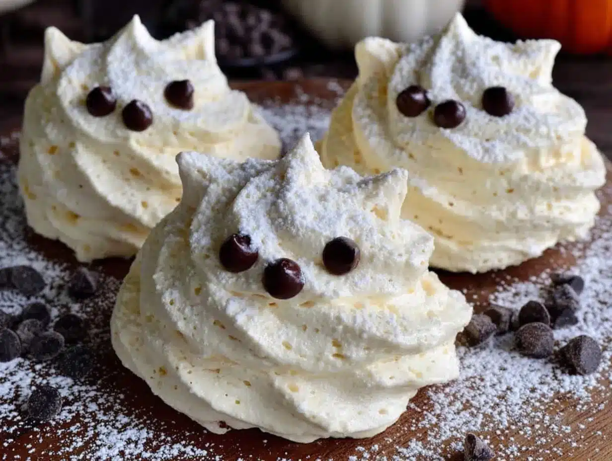 ghost meringue cookies preparation steps