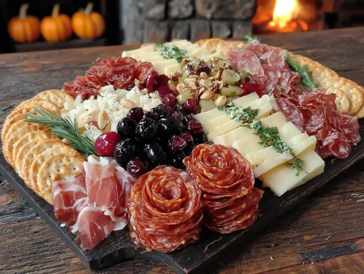 halloween charcuterie board preparation steps