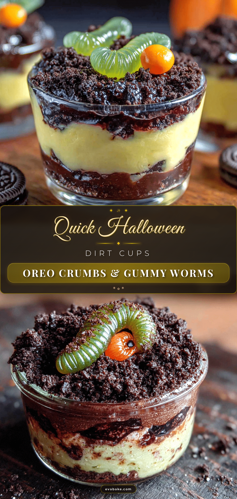 halloween dirt cups recipe