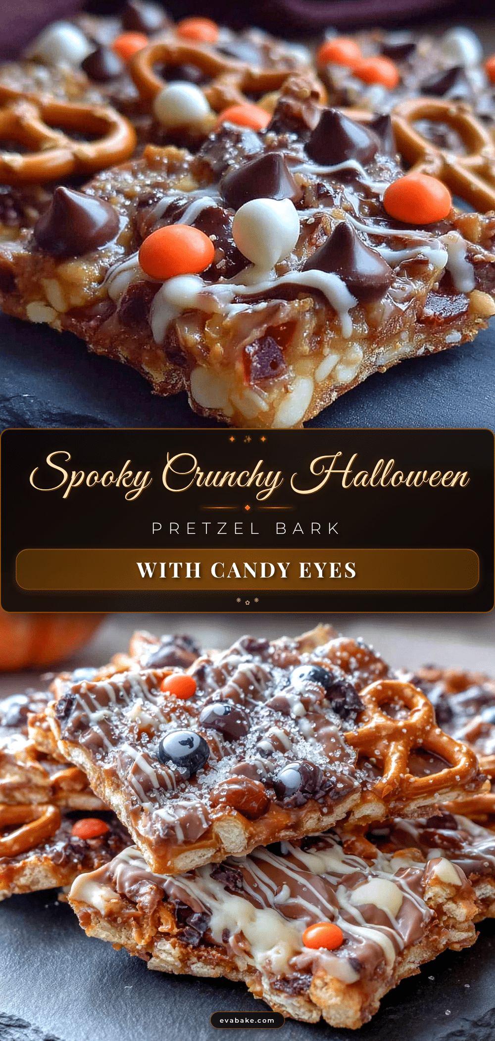 Halloween Pretzel Bark recipe