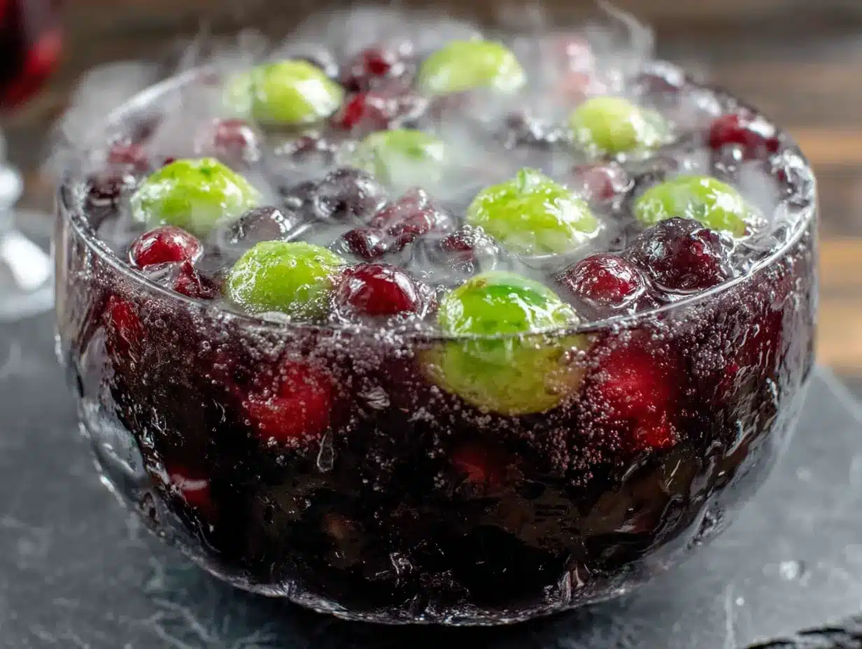 halloween punch with dry ice preparation steps