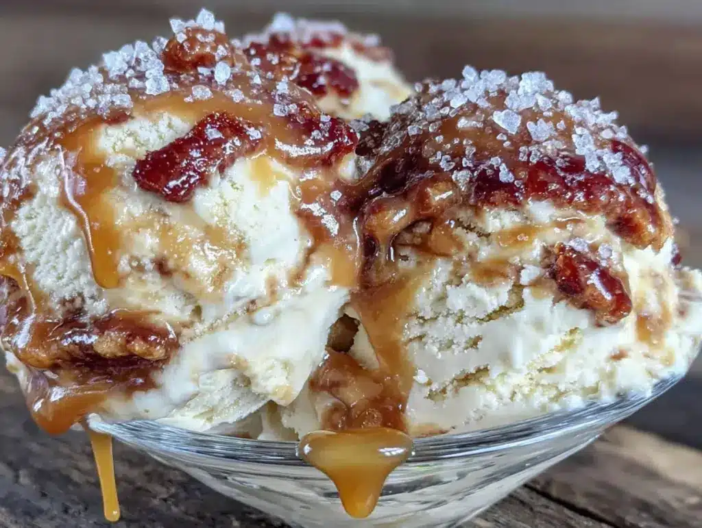 homemade no-churn salted caramel ice cream - featured image