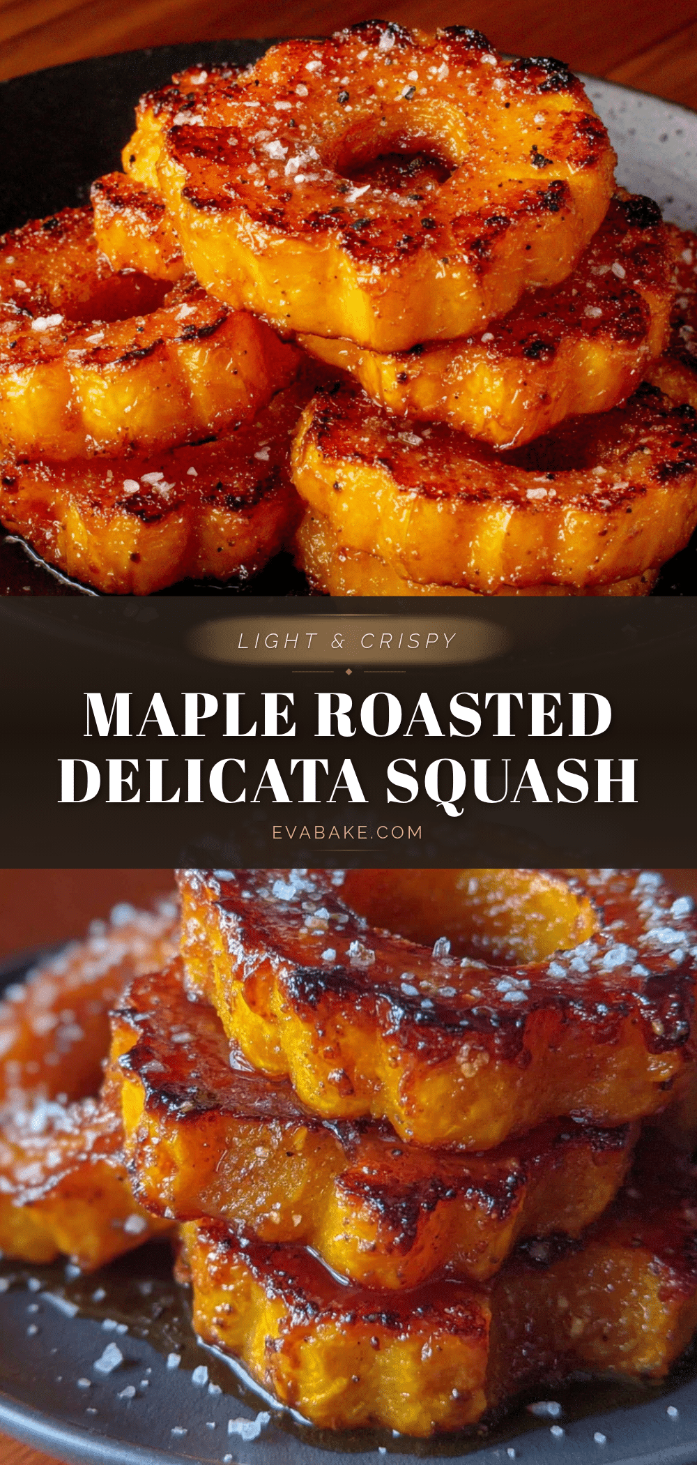 light & crispy maple roasted delicata squash rings recipe