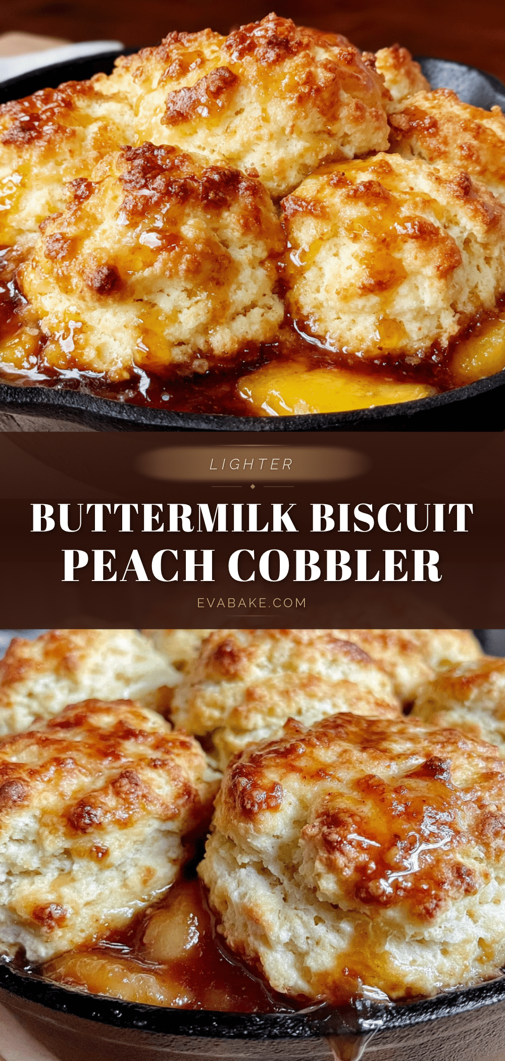 lighter peach cobbler with buttermilk biscuits recipe
