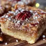 maple bourbon pecan pie bars - featured image