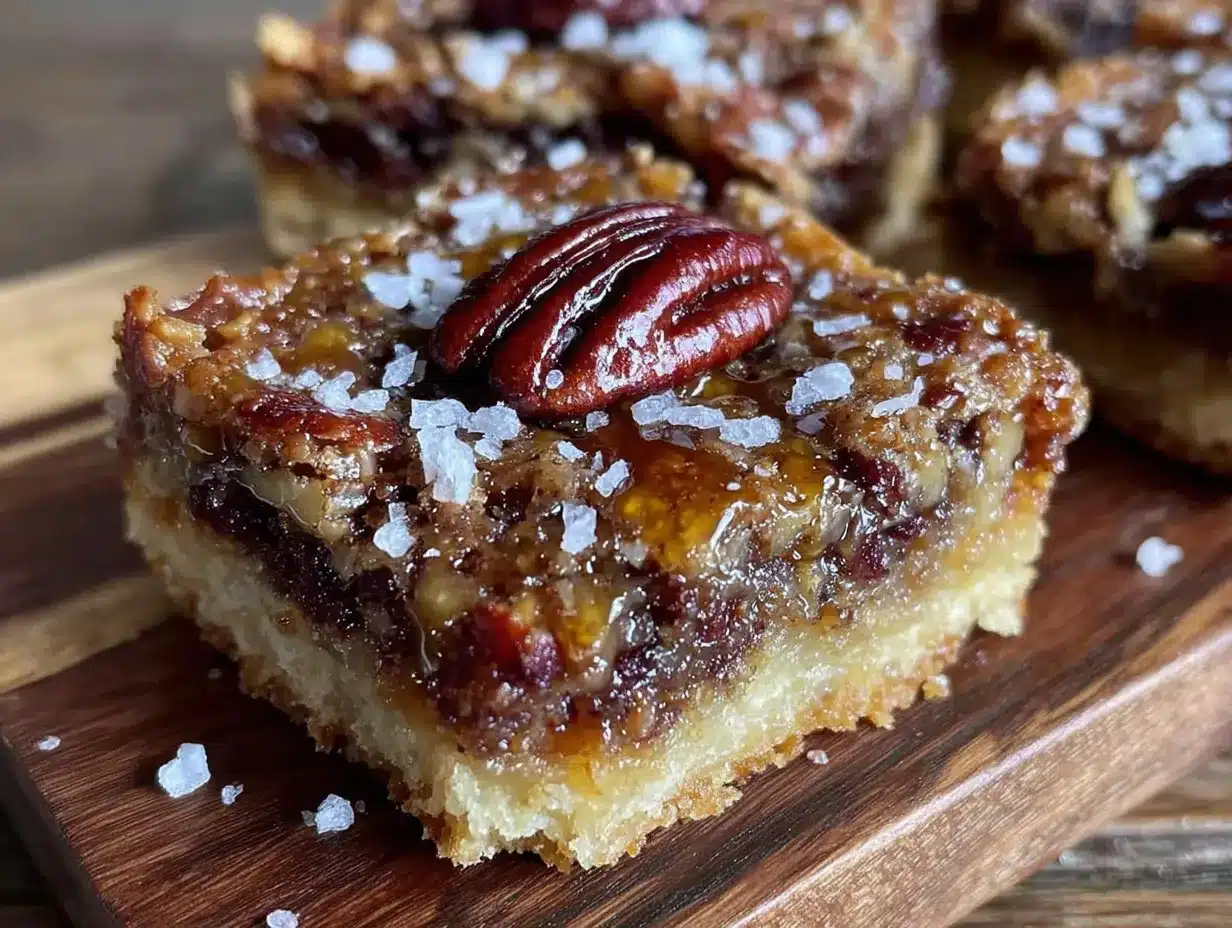 maple bourbon pecan pie bars preparation steps