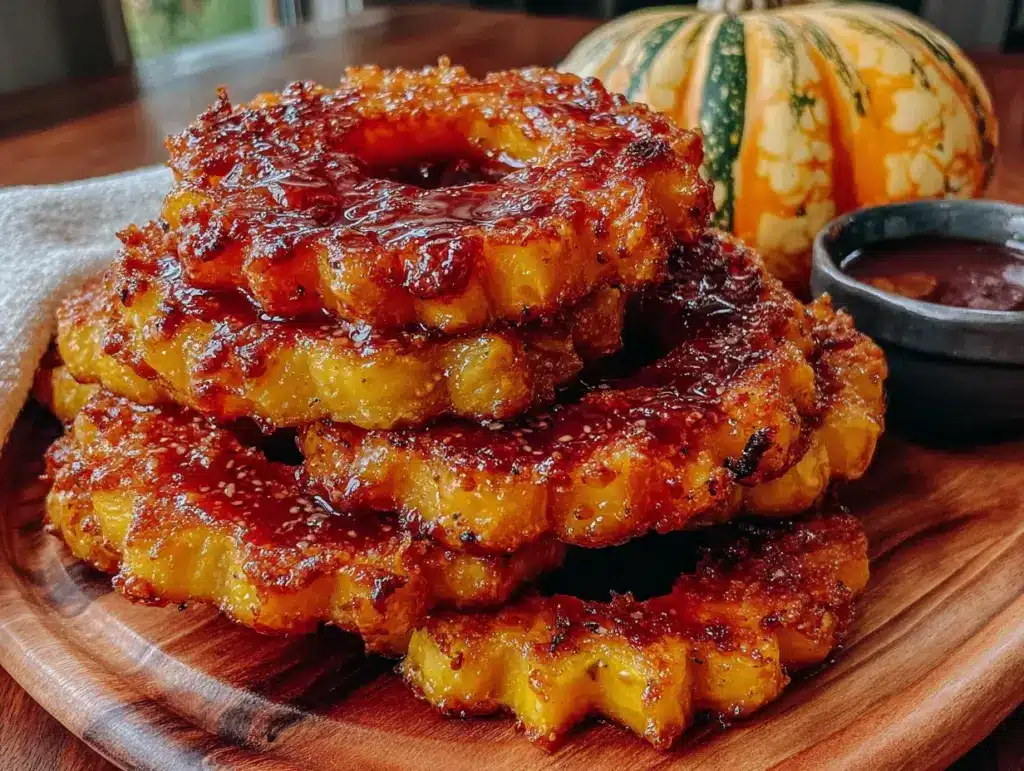 maple-glazed delicata squash rings - featured image