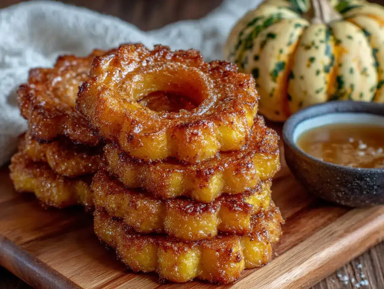 maple-glazed delicata squash rings preparation steps