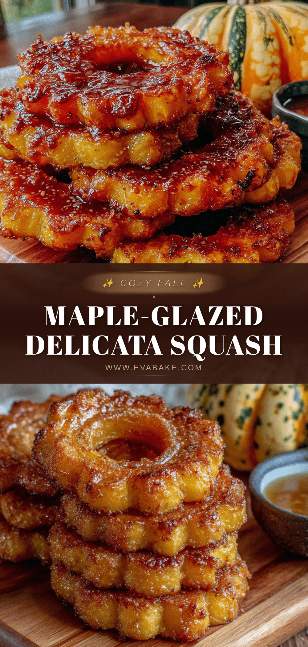 maple-glazed delicata squash rings recipe