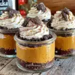 mini pumpkin dirt cups - featured image