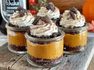 mini pumpkin dirt cups - featured image