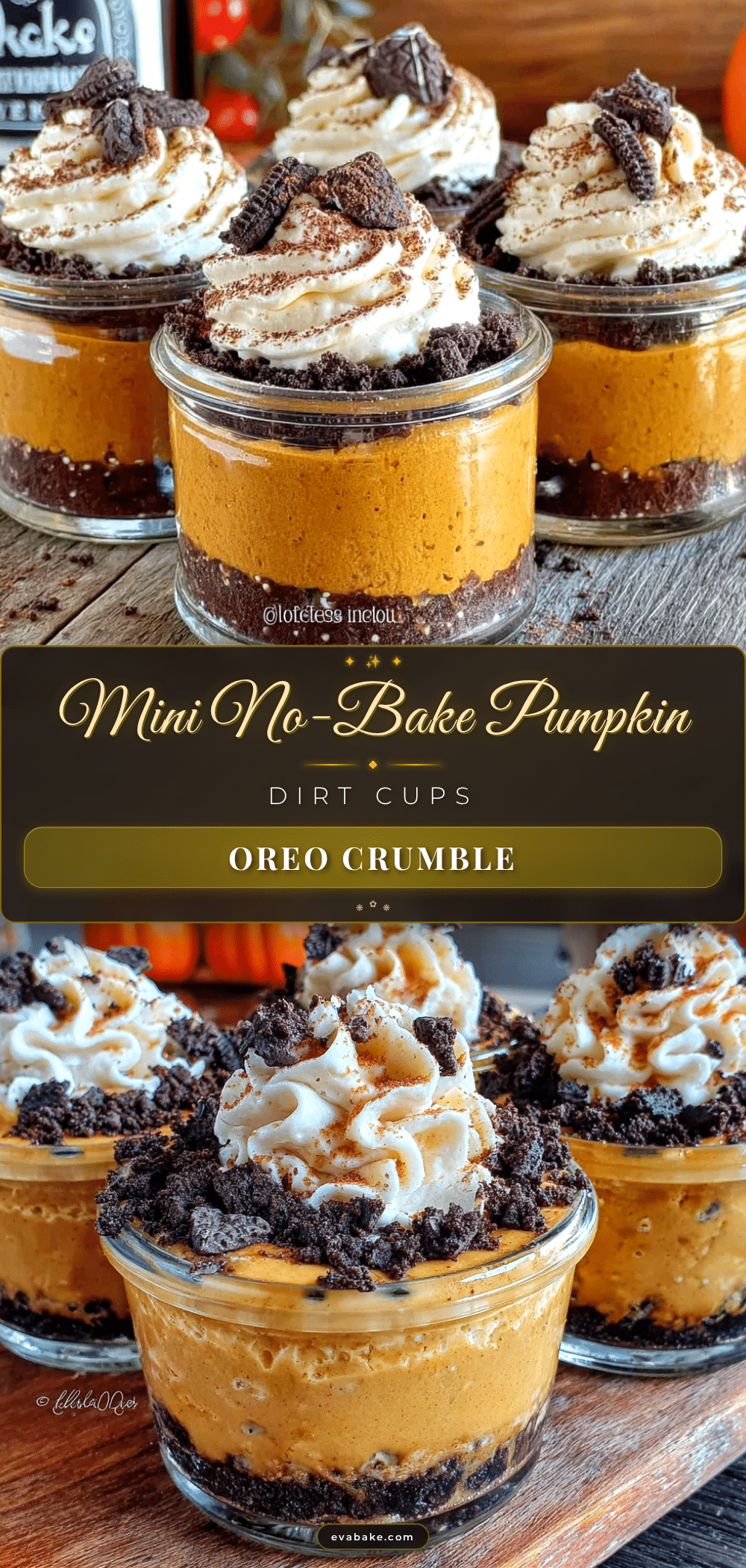 mini pumpkin dirt cups recipe