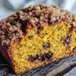 pumpkin chocolate chip streusel bread - featured image