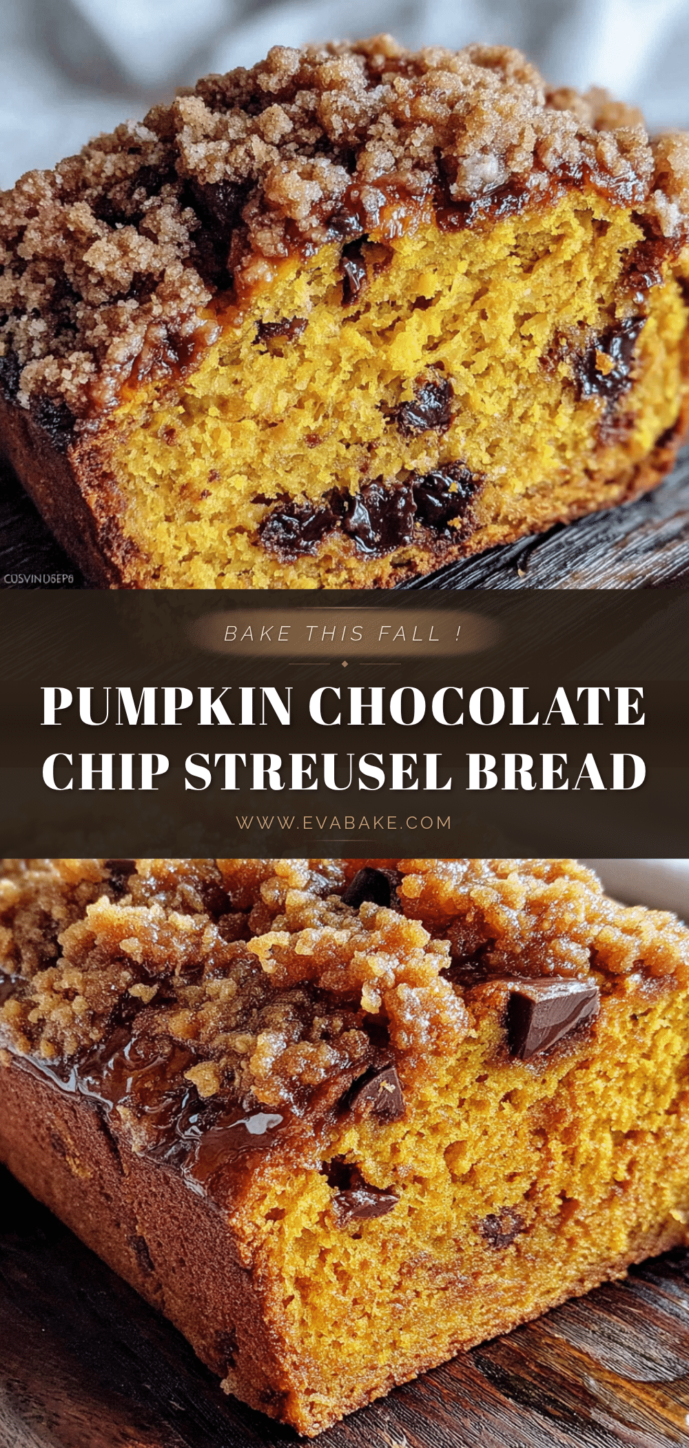 pumpkin chocolate chip streusel bread recipe