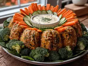 pumpkin-shaped veggie tray - featured image