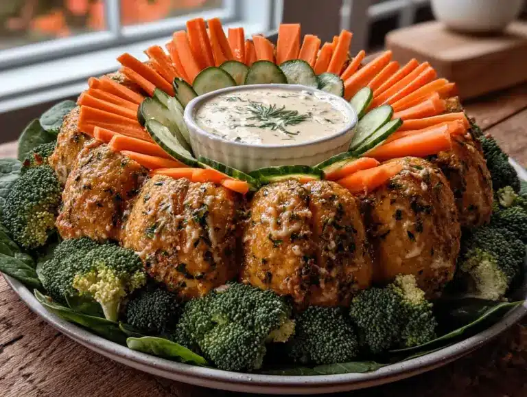 pumpkin-shaped veggie tray - featured image