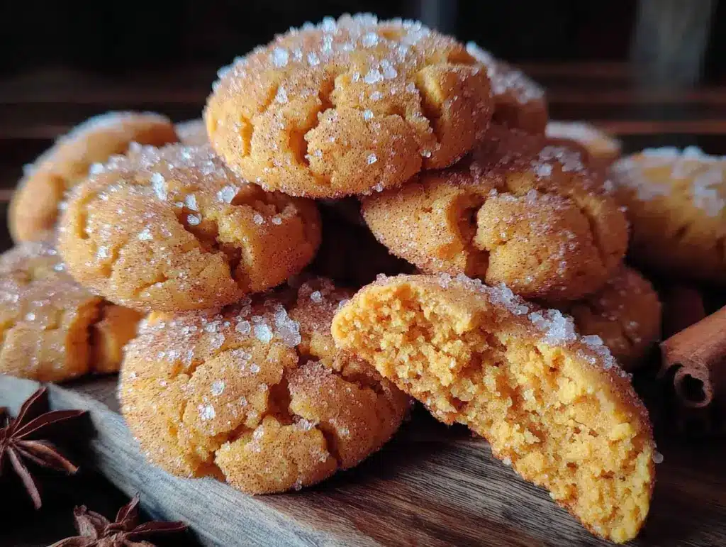 pumpkin snickerdoodle cookies - featured image