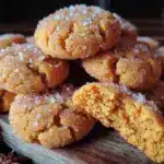 pumpkin snickerdoodle cookies - featured image