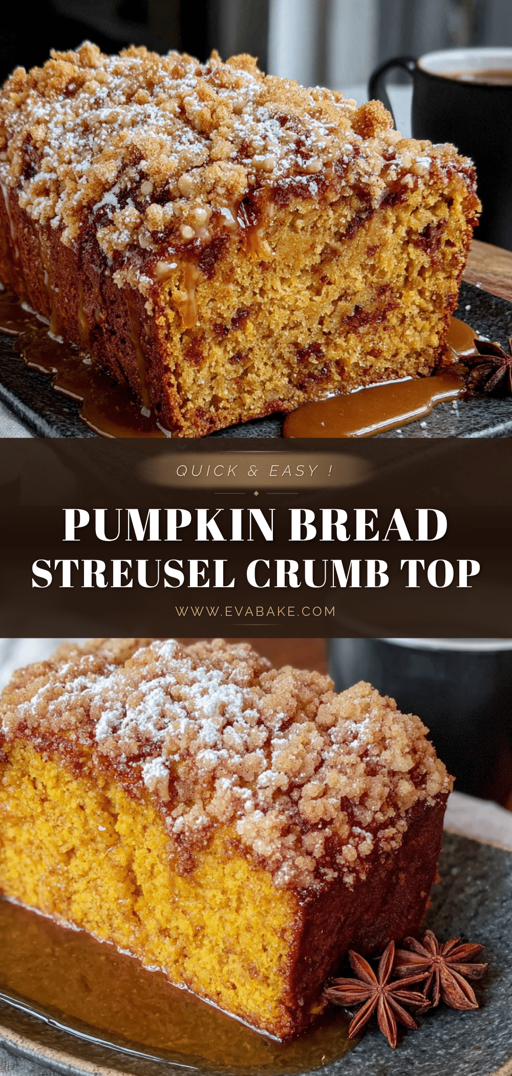 quick pumpkin bread with crumb topping recipe