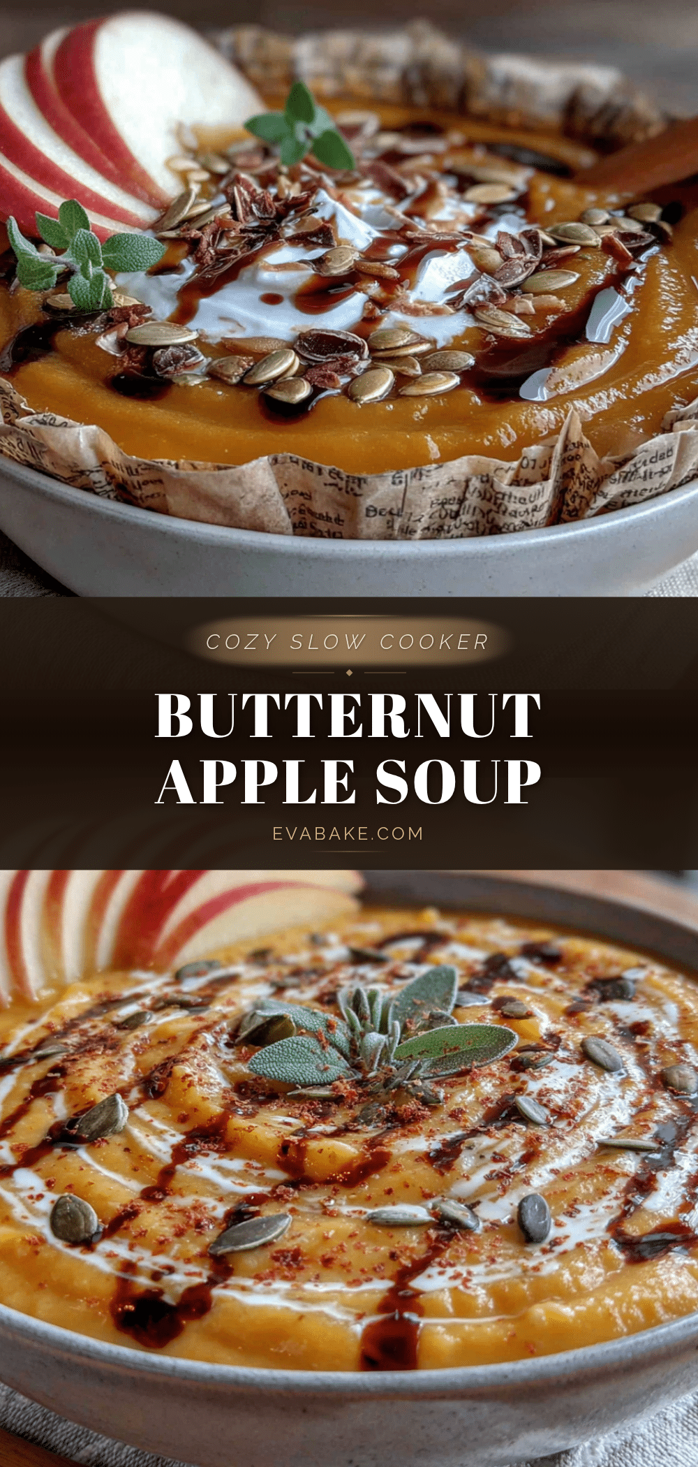 slow cooker butternut apple soup recipe