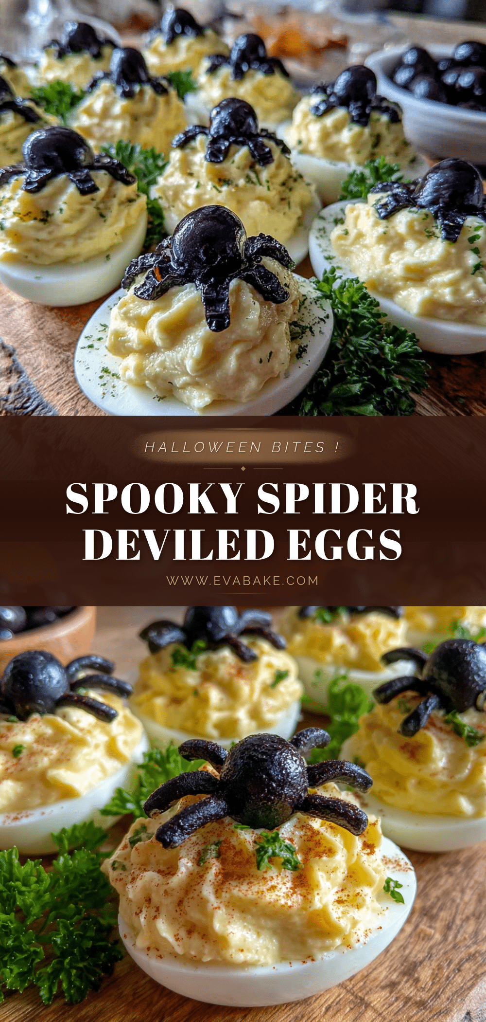 spider deviled eggs recipe
