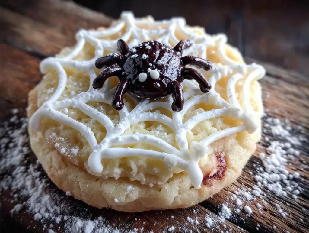 spider web royal icing sugar cookies - featured image