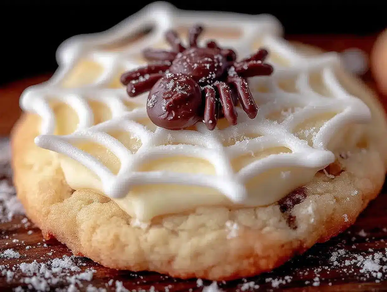 spider web royal icing sugar cookies preparation steps