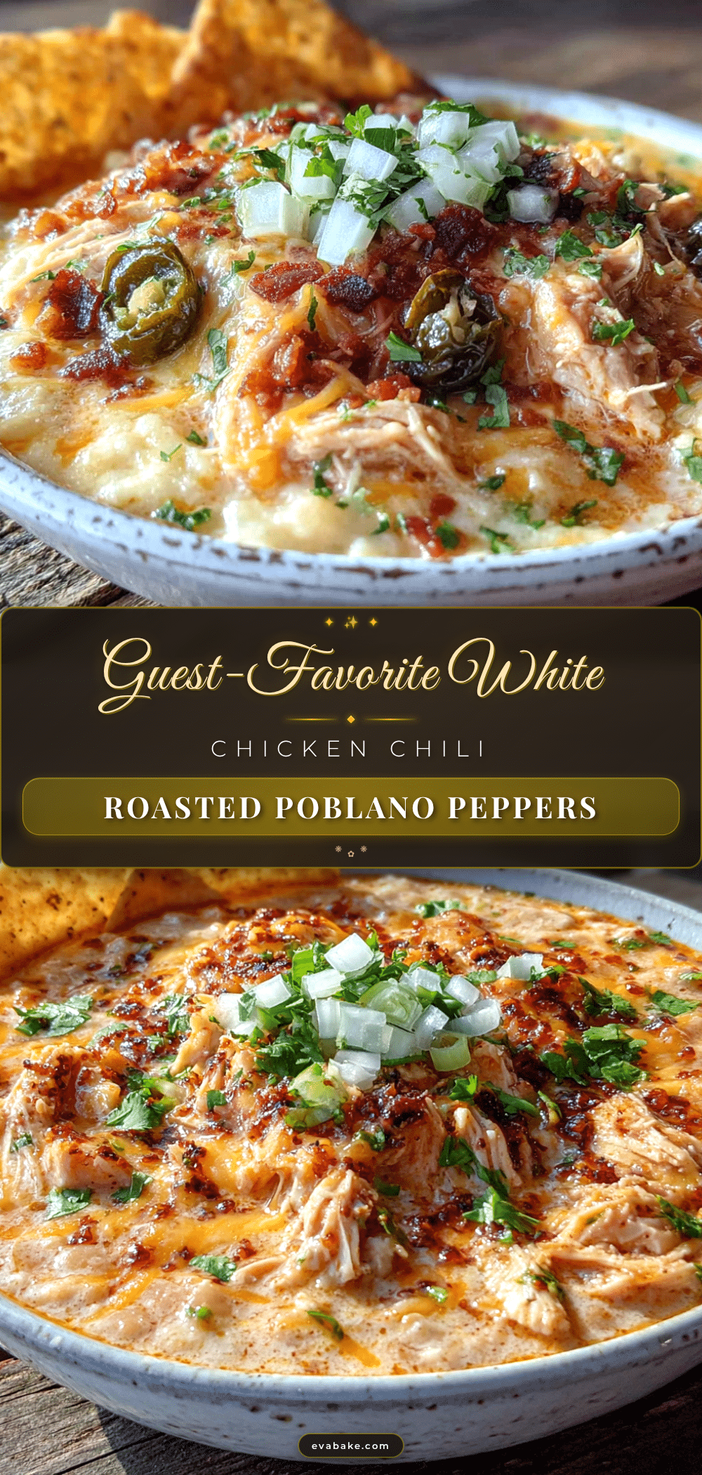 white chicken chili with roasted poblano peppers recipe