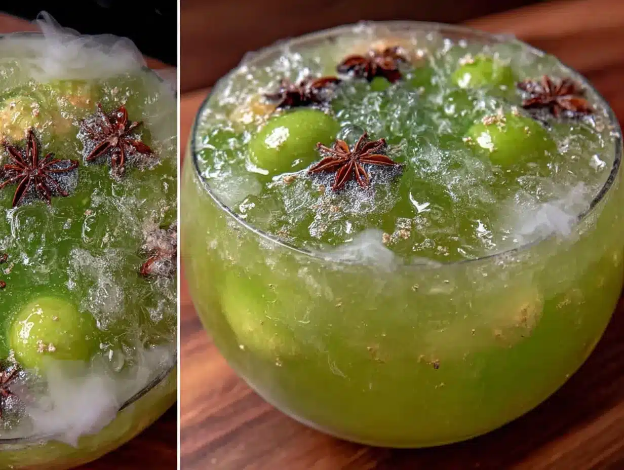 witches brew green punch with dry ice fog preparation steps
