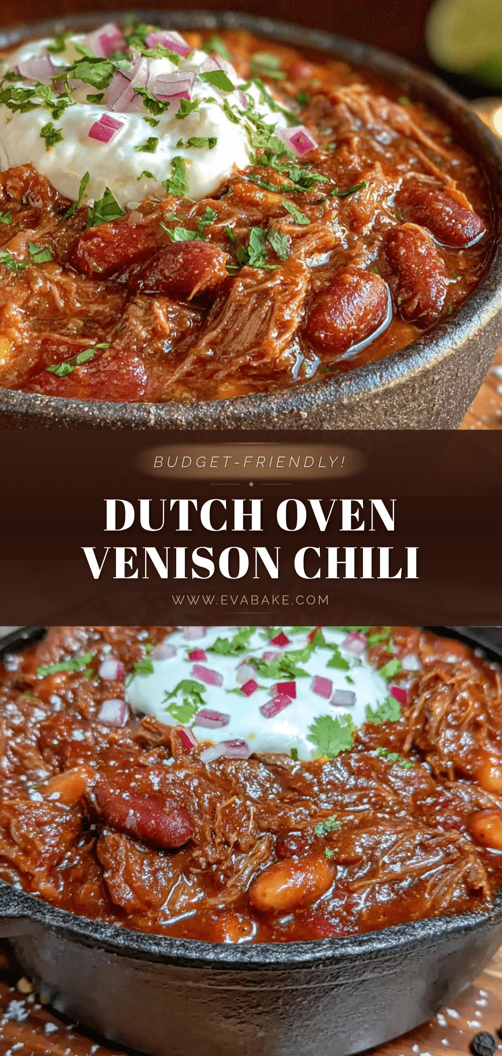 Budget-friendly Dutch oven venison chili recipe