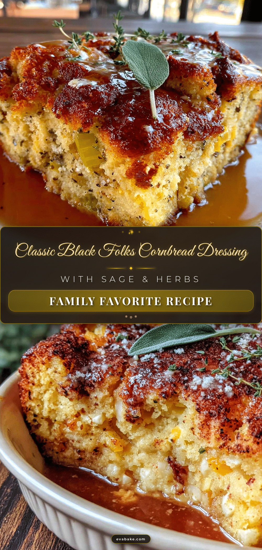 Classic Black Folks Cornbread Dressing with Sage recipe