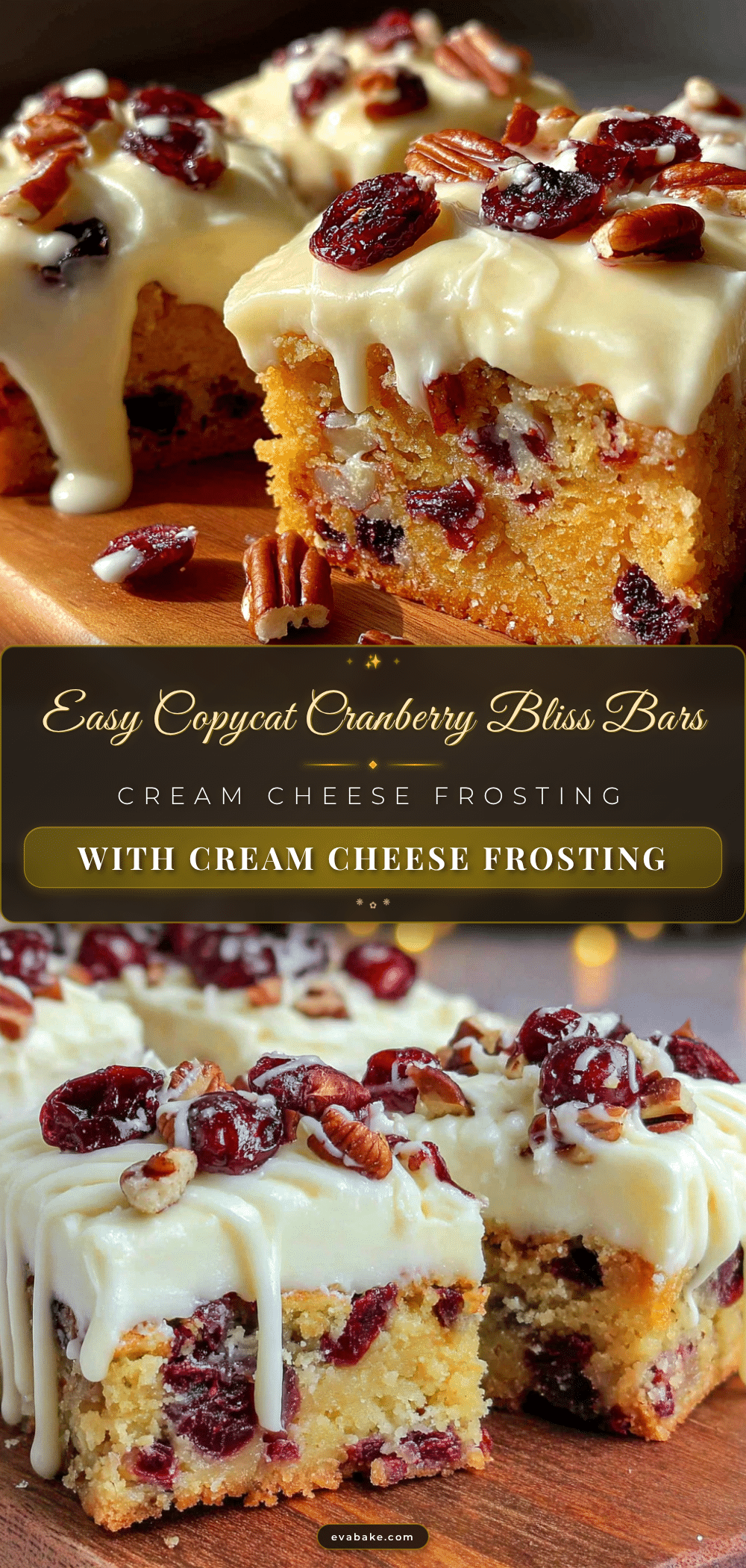 Copycat Cranberry Bliss Bars recipe