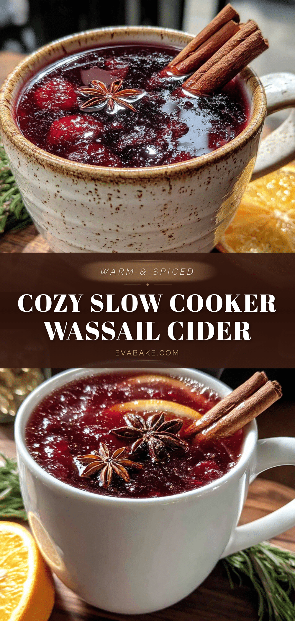 cozy slow cooker wassail recipe