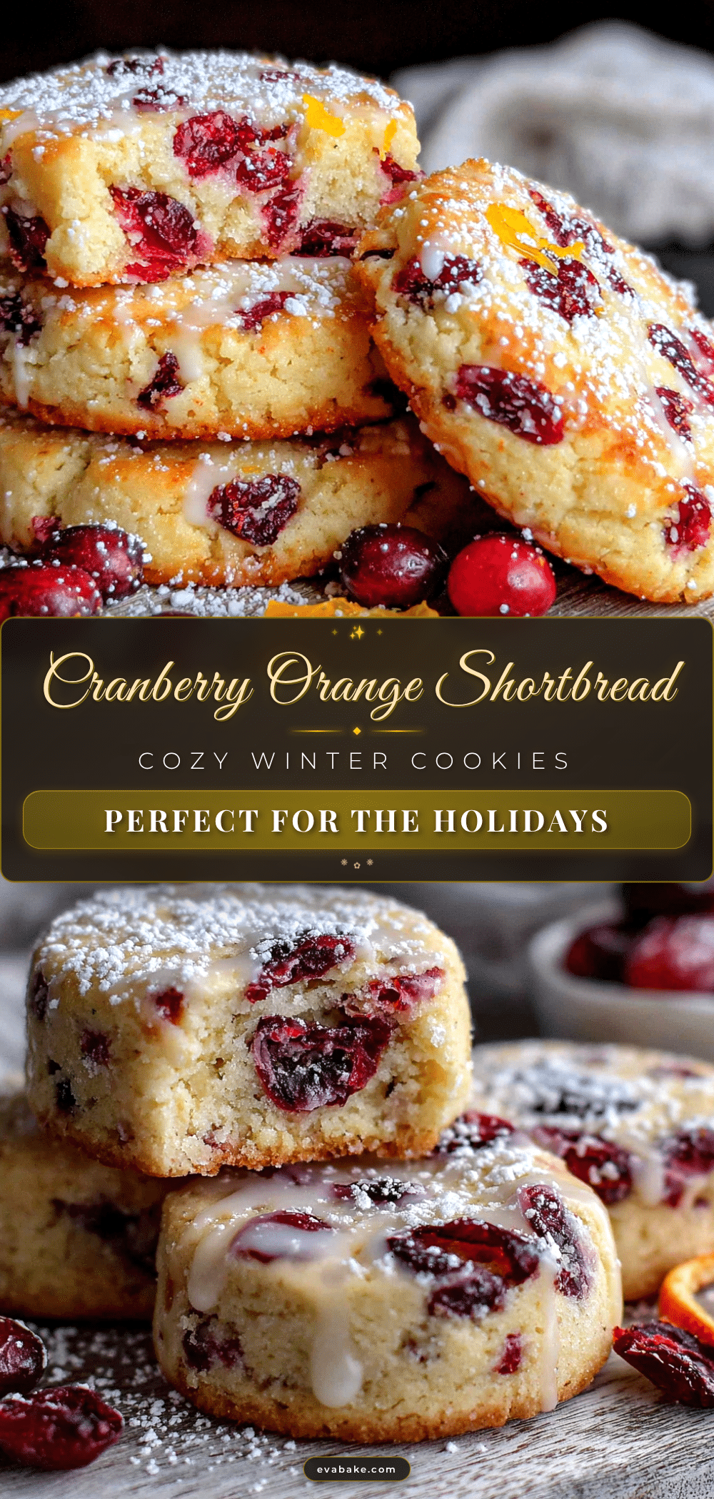 cranberry orange shortbread cookies recipe