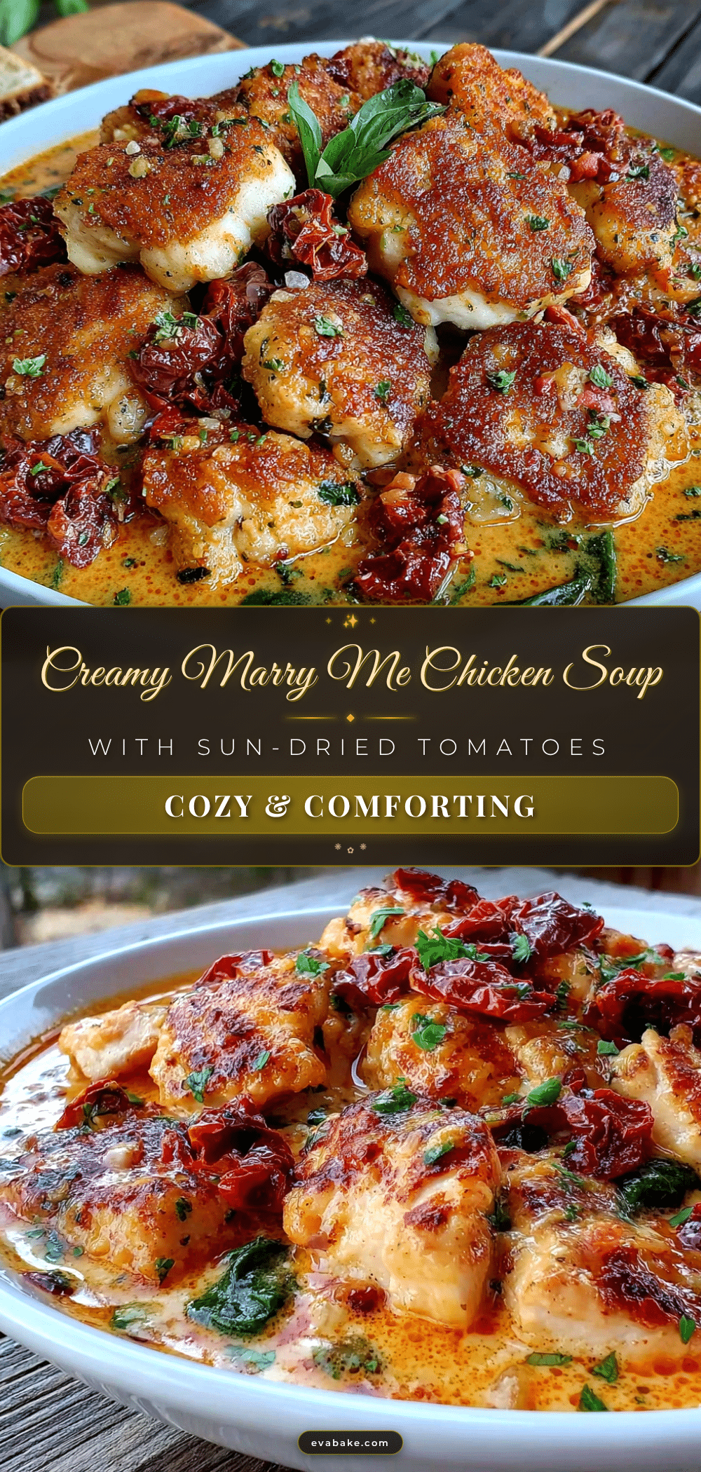 creamy marry me chicken soup with sun-dried tomatoes recipe