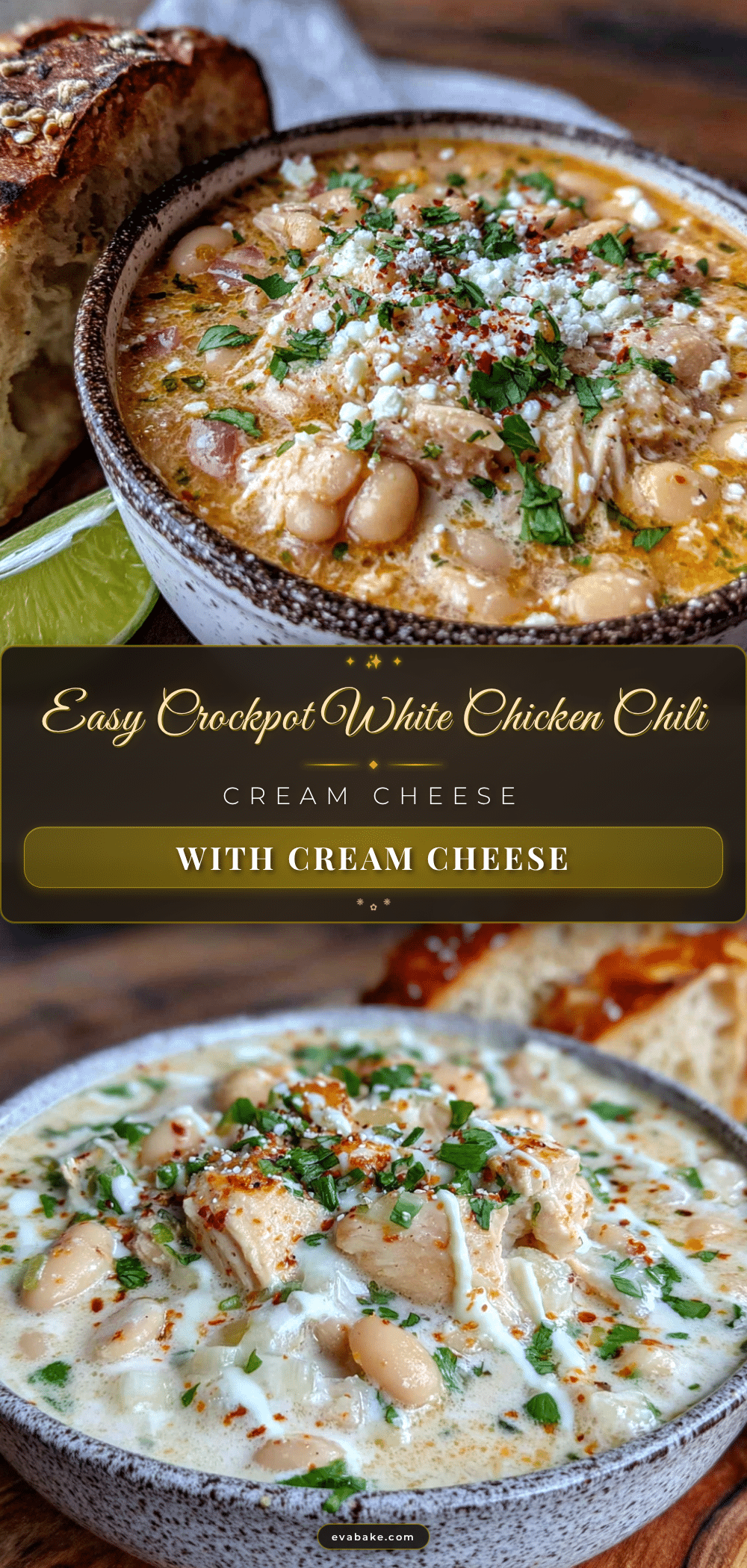 crockpot white chicken chili with cream cheese recipe