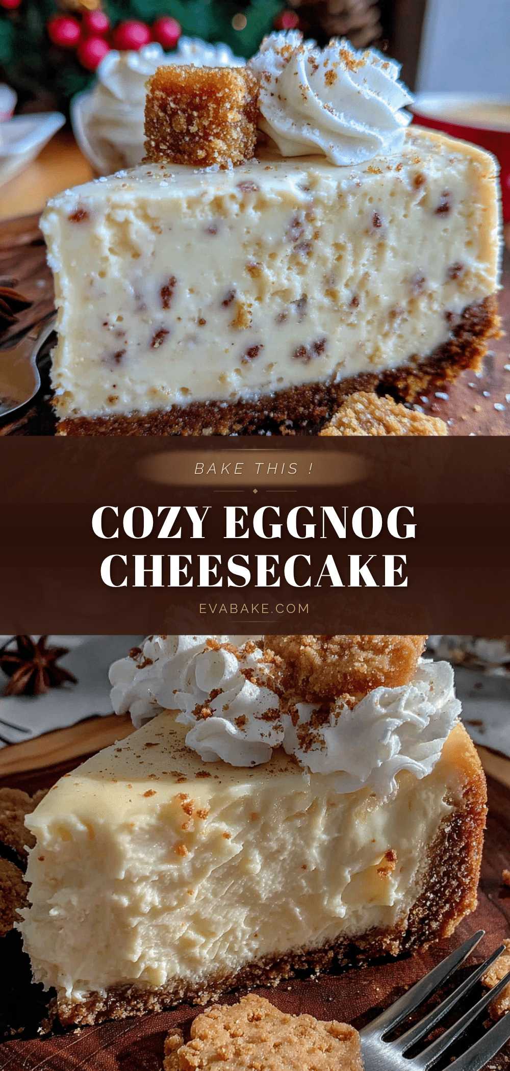 eggnog cheesecake with gingersnap crust recipe