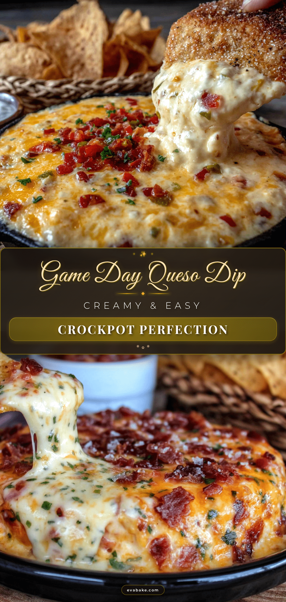 Game Day Crockpot Queso Dip recipe