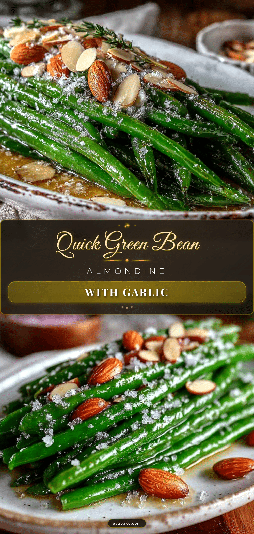 green bean almondine with garlic recipe