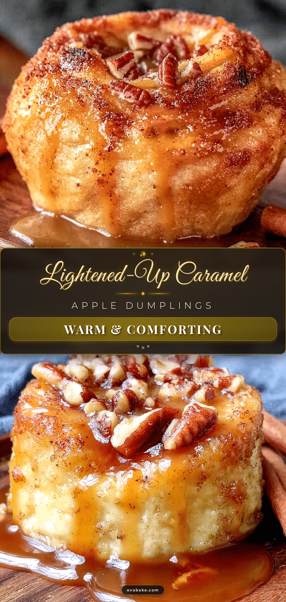 lightened-up caramel apple dumplings recipe