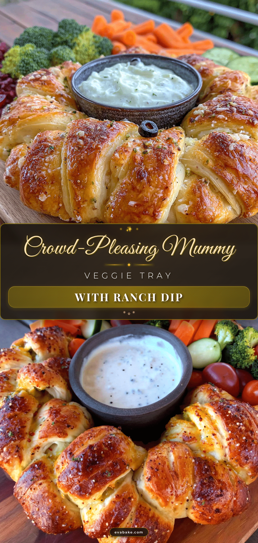mummy veggie tray with ranch dip recipe