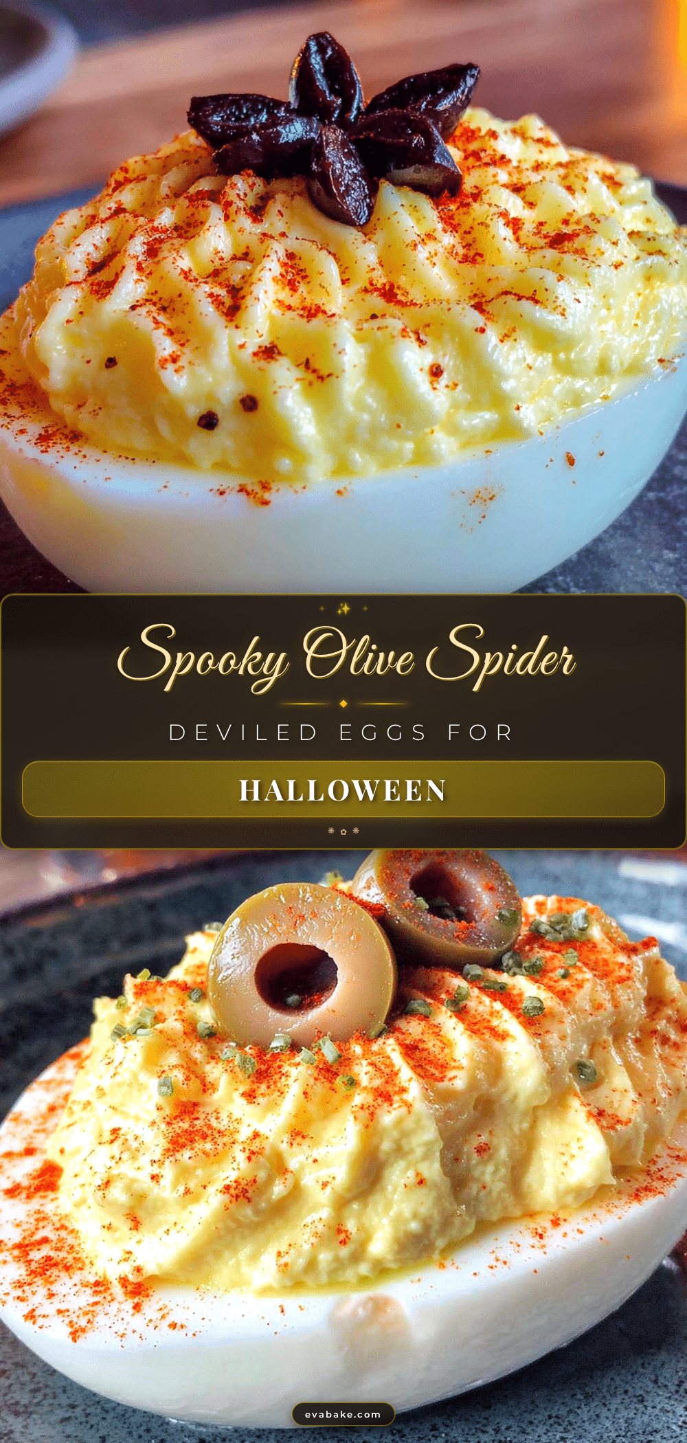 spooky olive spider deviled eggs recipe