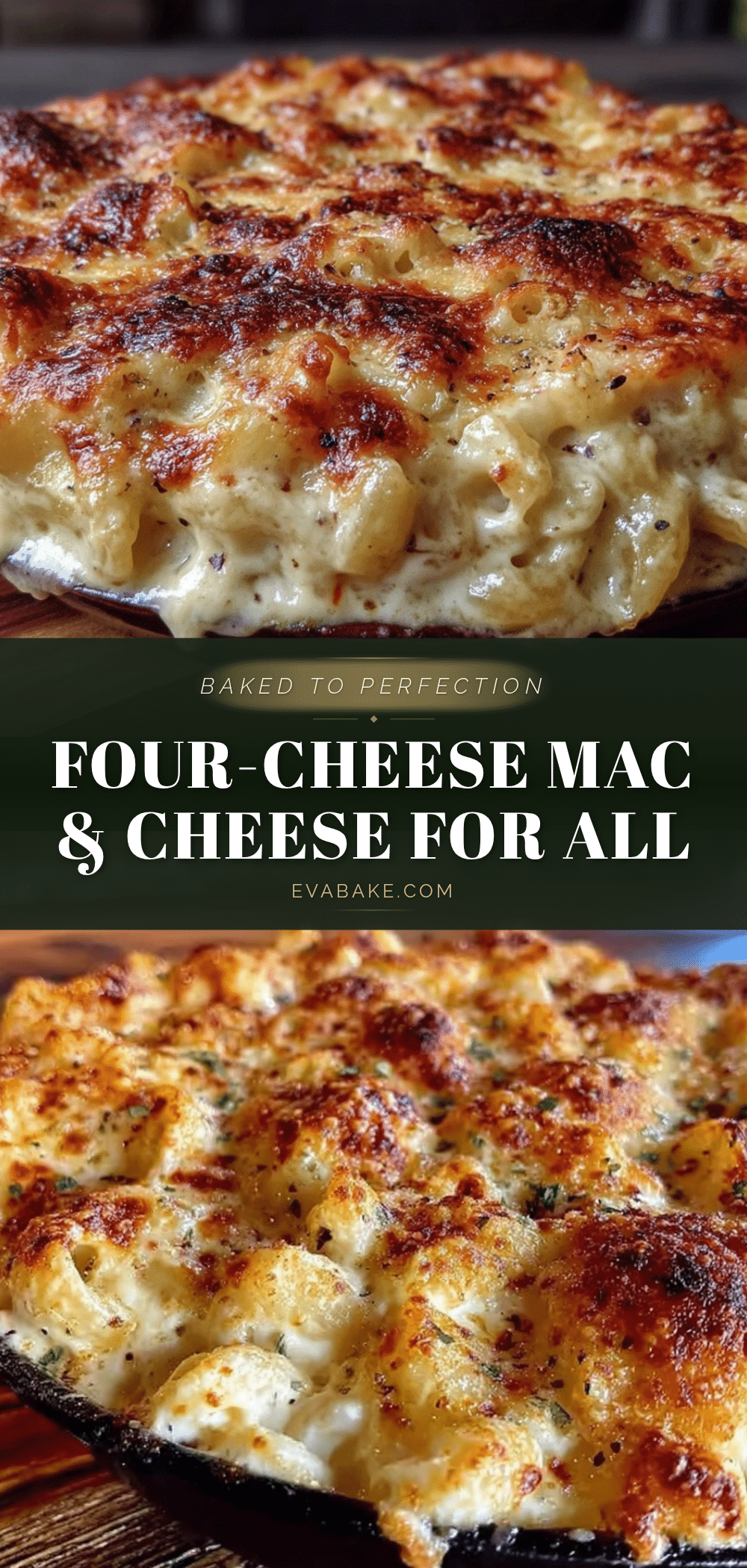 baked four-cheese mac and cheese recipe