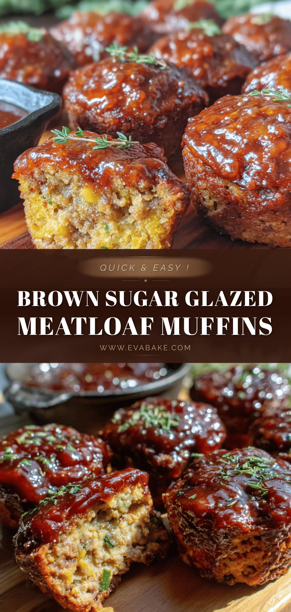 brown sugar glazed meatloaf muffins recipe