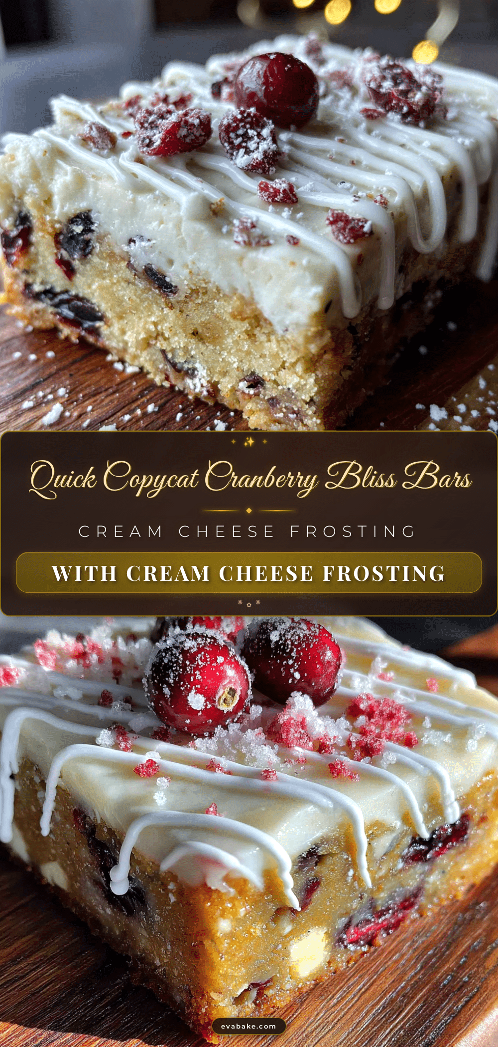 cranberry bliss bars recipe
